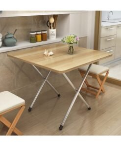Loquat Multifunctional Folding Table,Wooden Square Table,Portable Camping Table,Dining table,Garden,Picnic,Coffee table (Wooden color)