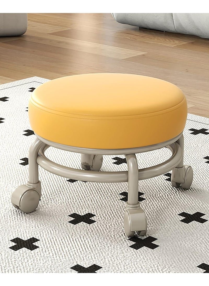 DubaiGallery Multifunction Low Rolling Stool, Movable Wheel Stool Chair, Low Roller Seat Stools for Home Office Fitness