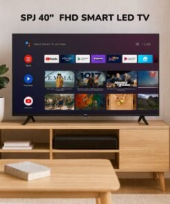 SPJ 40 Inches Full HD Smart LED TV – Black | Model FHDS40BL2200V | Built-in Apps (YouTube, Netflix, Prime Video, Google Play) | HDMI & USB Connectivity | Dolby Audio | 1 Year Warranty