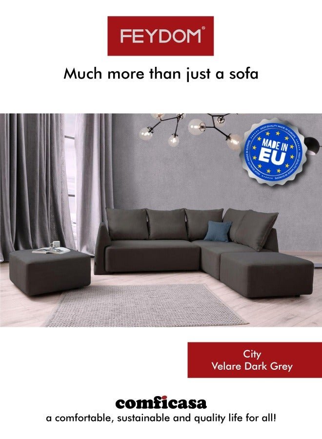 COMFICASA FEYDOM Matacao City Modular Sofa - Velare Dark Grey