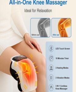 ZEESQUARE Knee Massager with Heat and Vibration for Pain Relief, Arthritis & Joint Therapy – Electric Heated Knee Pad Massager with Adjustable 3 Heat & 3 Vibration Modes – Knee Support for Elderly & Sports Recovery