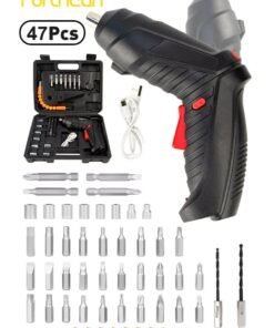 Forthcan 47 in 1 Electric Screwdriver Cordless Rechargeable Set 3.6V Li-ion Electric Rotatable Drill Screwdriver for Multi-Angle Work