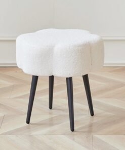 fashionhome 1-Piece Cloud Shape Seat Elegant Design Dresser Stool Vanity Stool Chair Sitting Bench 45x45 cm