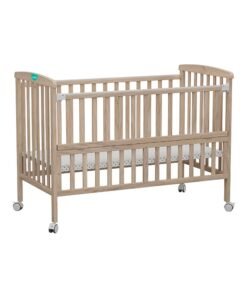 Moon Portable, Durable, Decay Resistant, Foldable Baby Wooden Crib With 3 Adjustable Heights, 129 X 69 X 96 CM, 0 To 4 Years