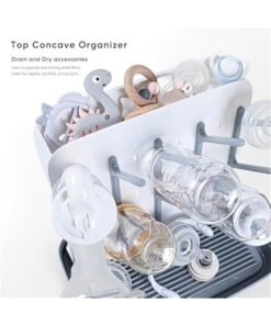 Alternative view of Beauenty Baby Bottle Drying Rack - Space-Saving Bottle Washer & Drying Rack for Baby Essentials, Countertop Vertical Rack with Brushes Holder, Detachable Travel Bottle Rack for Accessories
