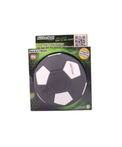 KickerBall Glow-in-the-Dark Curve and Swerve Soccer Ball (Size 4, Black/White)