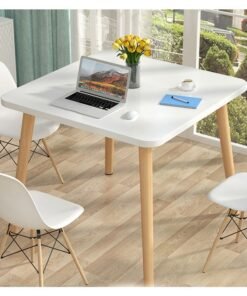 CityRiya-Long Dining Table Kitchen Dining Table Modern Leisure Table Square Dining Table Wooden Desk Folding Camping table Portable Dinner Table for Kitchen 80cm*80cm