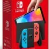 Nintendo Switch OLED (2021) Model - Neon Blue & Red Joy Con (Intl Version)