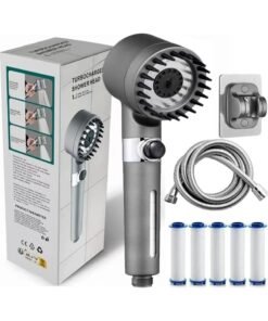 rayze Shower Filter Shower Head, Handheld High-Pressure Shower Head to Remove Chlorine and Impurities, Massages Scalp to Anti Hairfall and Dry Skin, with Shower Hose and Shower Holder (3 Modes)