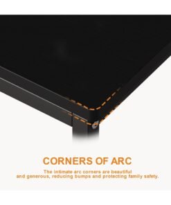 ALIVINGHOME Computer Table with 4 Tier Shelves for Home Office,Study, or Gaming，Modern Simple Style Writing Desk Table，Ergonomic 110 L x 50cm W x 72cm H/120 L x 50cm W x 72cm H, Black - Image 3