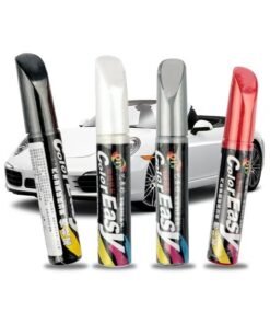 Car Scratch Repair Pen Set – 4PCS Touch-Up Paint Pens for Car, Motorcycle, Boat – Auto Scratch Remover Pen in White, Black, Silver, Red – Easy Fix for Light Scratches & Swirls