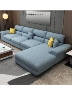 Maharat Al Bahar MAB FURNISHINGS GLFF Overstuffed Multifunction Wooden Frame Sofa Set - blue