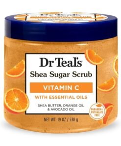Dr Teal's Citrus Shea Sugar Body Scrub with Vitamin C - Gently Exfoliates & Uplifts Mood with Shea Butter & Avocado Oil (538 g)