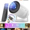 Digisand X3 Mini Portable Projector 5G Wifi  BT 5.2 Android 11 Projector 4K 1080P Ultra HD Support 13000 Lumens Horizontal Keystone Correction Auto Led Projector 180°Rotating Projector