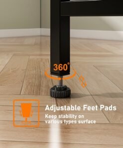 Stubborn Large Gaming Table, 180cm U Shaped desk, Texture Desktop Corner Computer Desk, U Office Desk with Storage Shelves, Gaming Desk for Office and Gaming Area - Image 4