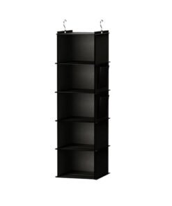 Storage Hanging Bag Wardrobe Hanging Clothes Debris Finishing Multi-Layer Washable Folding Metal Hook Storage Bag Bamboo