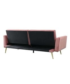 DANUBE HOME Flare Fabric Sofa Bed  Modern Design Two Seat Sofas Comfortable Living Room Furniture 187 x W 77 x H 77 cm Dusty Pink - Image 4