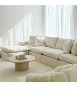 KUSTOMDECO Cloud Feather Modular Sofa - Customizable Sectional Sofa for Living Room, Premium Upholstery, L-Shape Design