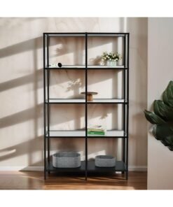 Home Box Arc/Ory Wide Shelving Unit with 3 Shelves 36 x 175 x 100 cm