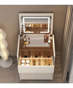 keke Multifunctional Makeup Vanity Dressing Table with Drawers and Chair 70 CM