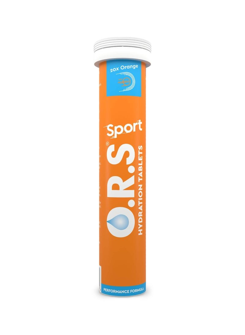 Ors Hydration Tablets With Electrolytes - Natural Orange Flavor - 20 Counts