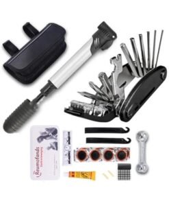 BWSJ Bike Repair Kit Mini Pump Bicycle Multi Tool with Handy Bag Included Glueless Tire Tube Patches Tire Levers Practical for Family Friends
