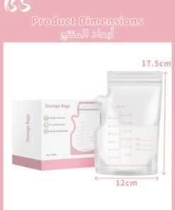 BS 120-pack Double-Layer Sealed Breast Milk Storage Bags | Large 250ml/8oz Capacity Self-standing Leak-proof Design | Food-grade Material, BPA-free | Separate Inlet/Outlet Design to Prevent Contamination | Writable Labels for Easy Record Keeping | Pre-sterilized and Ready to Use | Supports Freezing/Refrigeration/Heating in Multiple Scenarios