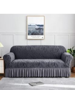 TRASSLE Thick Sofa Cover with Skirt, Stretchable Full Cover Dustproof Sofa Towel Couch Slipcover，Pure Color Combination Sofa Cover, for Furniture Protection