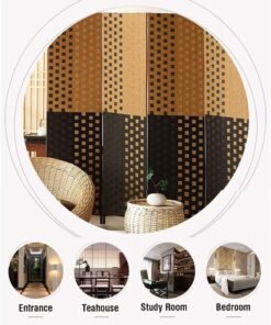 Alternative view of MOMENT Foldable Movable Stretch Room Divider, [200 X 180Cm] Fully Hand-Woven Entrance Partition, Suitable For Office, Bedroom, Living Room, Hotel Room Wall