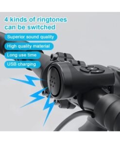 Alternative view of ShebSheb Electric Bike Horn Cycling Bells 140DB Loudest Horn with Rechargeable Battery 4 Sound Modes Waterproof for Mountain/Road Bike