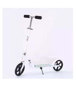 Foldable Adult Kick Scooter - Lightweight, Height-Adjustable Handlebars, Anti-Skid Wheels, Powerful Brakes - Portable Scooter for Urban Commuting, Supports Up to 100KG(YS106-White)