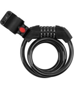 SKY-TOUCH Bike Lock Cable, 1.2M 5-Digit Code Bicycle Lock Coiling Resettable Combination Bike Locks Anti Theft Cycling Password Lock For Bikes And Scooters