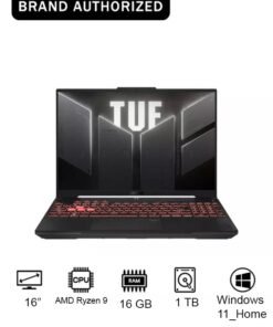 ASUS TUF Gaming A16 Gaming Laptop With 16 Inch WUXGA(1920x1200) Display 144Hz, AMD Ryzen 7-7445HS Processor/16GB RAM DDR5/1TB SSD/6GB NVIDIA GeForce RTX 4050 Graphics/Windows 11 Home English/Arabic Gray