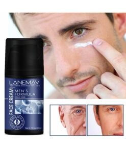 LANEMAY Men's Face Cream, Men's Anti-Aging and Wrinkle Cream with Collagen, Hyaluronic Acid, Vitamin E, Men's Dark Spot Remover and Eye Bag Treatment (50ml)