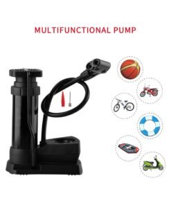 Rock Pow Portable Bike Pump  Foot Bicycle Tire Pump with Pressure Gauge  Bicycle Pump with Presta and Schrader Valve  Air Pump for Balls with Gas Ball Needle - Image 4