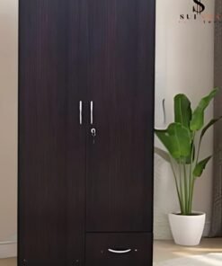 SULSHA 2 Door Wooden Wardrobe Cabinet Cupboard Engineered Wood Perfect Modern Stylish Heavy Duty