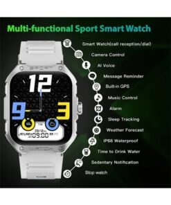 RollsTimi  1.83" TFT GPS Sport Smart Watch, (Answer/Make Calls), IP68 Waterproof Fitness Watch, Sleep Monitor, Fitness Tracker with 123 Sport Modes, Smartwatches for Men Women