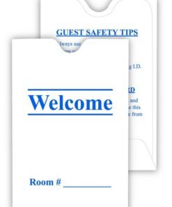 WELCOME Hotel & Motel Keycard Envelope/Sleeve"Welcome" 500 Per Case (Blue)