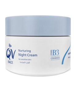 QV Face Nurturing Night Cream (50g) - for Dry & Sensitive Skin, Hydrating Overnight Moisturizer with Niacinamide & Glycerin, Fragrance Free Non Greasy Barrier Repair Cream, Dermatologist Tested 50grams