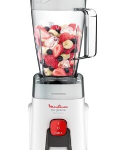 Moulinex Blender | Genuine  Blender Smoothie Maker | Mixer | 2 Attachments | One Speed and Pulse Function | 2 Years Warranty 1.75 L 500 W LM242B28 White