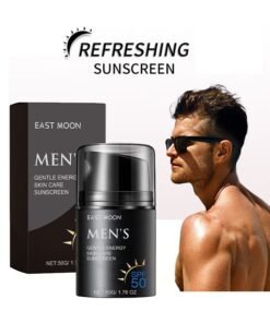 East Moon Men'S Sunscreen SPF50+,Moisturizing And Non-Sticky Sun Cream,Anti-Oxidation Reduce Skin Damage For Men,Sunscreen Lsolating Cream Effective UV Protection 50g