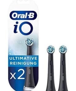 Oral-B iO Ultimate Clean Replacement Brush Heads, Black, 2 Count, iO RB CB-2