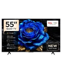 TCL Television 55 Inch Smart TV 4K QLED Colorful Quantum Crystal HDR 10+ Gaming Google TV, ONKYO 2.1 Hi-Fi, Dolby Atmos, DTS Virtual X, Voice Control, Game Master, (2025 Model) 55T6C black