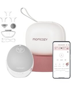 Momcozy M9 Breast Pump Hands-Free Mobile Flow, App Discreet Control with Personalized Multi-Modes and 15 Levels, Independent Breastmilk Storage, Wearable M9 Breast Pump 24mm