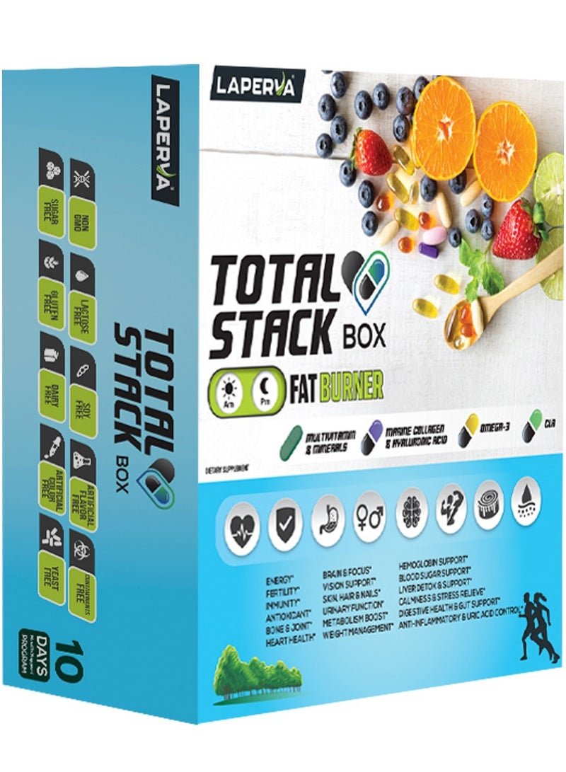 Laperva Total Stack Box Fat Burner 30 Packs Multivitamin and Minerals