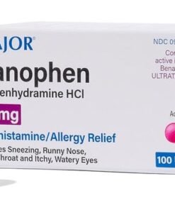 MAJOR Banophen Diphenhydramine HCI 25 mg Minitabs - Temporary Relief from The Symptoms of Hay Fever, Common Cold, and Upper Respiratory Allergies - Antihistamine - Allergy Medicine - 100 Minitabs