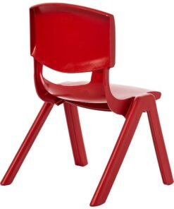 Cosmoplast Plastic Junior Deluxe Chair- L 38 x W 32 x H 53 cm (Red) Red