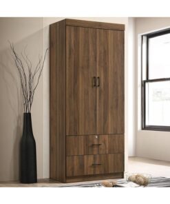 DANUBE HOME Sante 2 Door + 2 Drawer Wardrobe For Hanging Clothes Extra Sturdy Rack Storage Organiser Modern Design Space Saving Cabinets For Bedroom L 80 x W 42 x H 181 cm Columbia