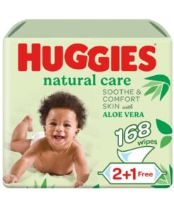 HUGGIES Natural Baby Wipes, Aloe Vera Wipes, 3 Pack x 56 Wipes, 168 Count
