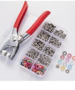 BEILINGDUN 100 Sets Sewing Snaps Fasteners Kit 9.5mm Metal Prong Ring Button with Fastener Pliers Tool for Sewing and Crafting